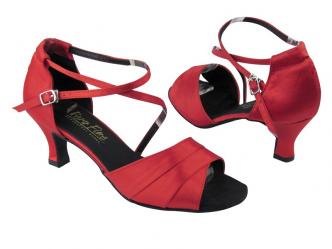 dansschoenen rood satijn  